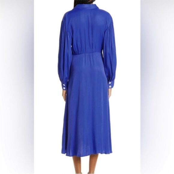 Farm Rio NWT Knotted Midi Dress in Blue Size Small - Picture 4 of 16